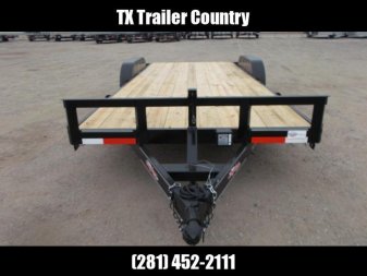 New 2025 LONGHORN TRAILERS 83x20 10K Car Hauler / Racing Trailer / Flat Deck / 5200# Axles / 7K Jack / 2ft Dovetail / 5ft C-Channel Ramps / LED Lights
