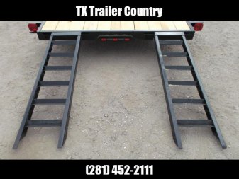 New 2025 LONGHORN TRAILERS 83x20 10K Car Hauler / Racing Trailer / Flat Deck / 5200# Axles / 7K Jack / 2ft Dovetail / 5ft C-Channel Ramps / LED Lights