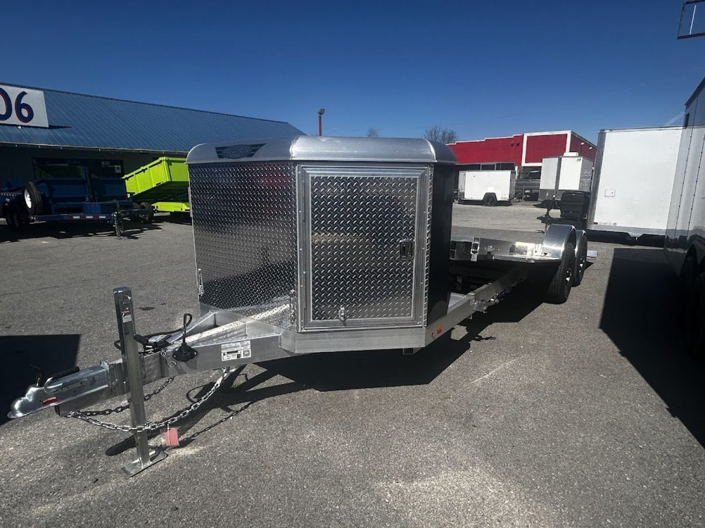 New 2025 Aluma 8220H-XL-TILT-TA-EL-RTD BLK BOX Utility Trailer