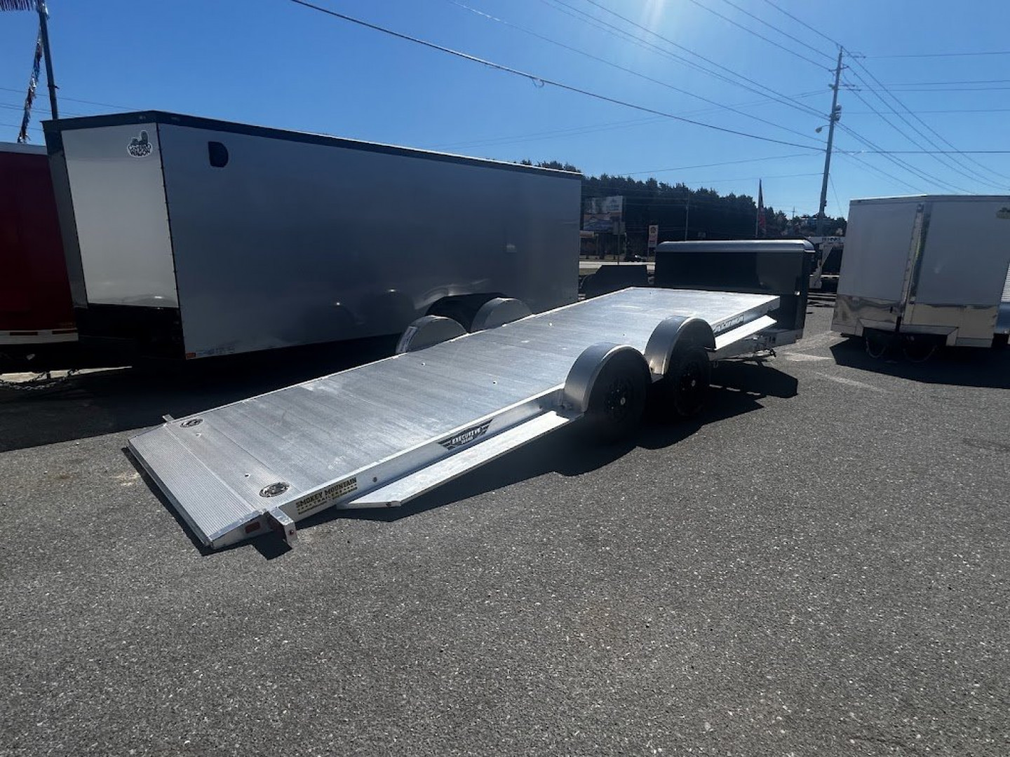 New 2025 Aluma 8220H-XL-TILT-TA-EL-RTD BLK BOX Utility Trailer