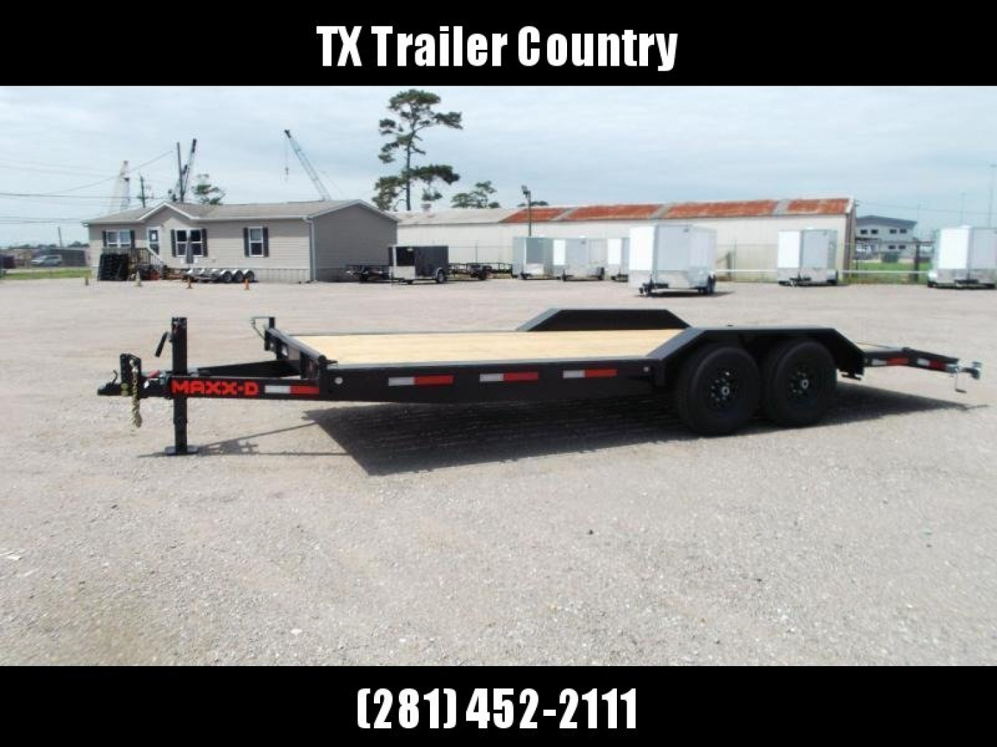New 2025 MAXXD 102x20 H5X 10K Car Hauler / Racing Trailer / Flatbed / Equipment Hauler / Drive Over Fenders / 5200# Axles / Powder Coated / LEDs / 5ft Stand Up Equipment Ramps
