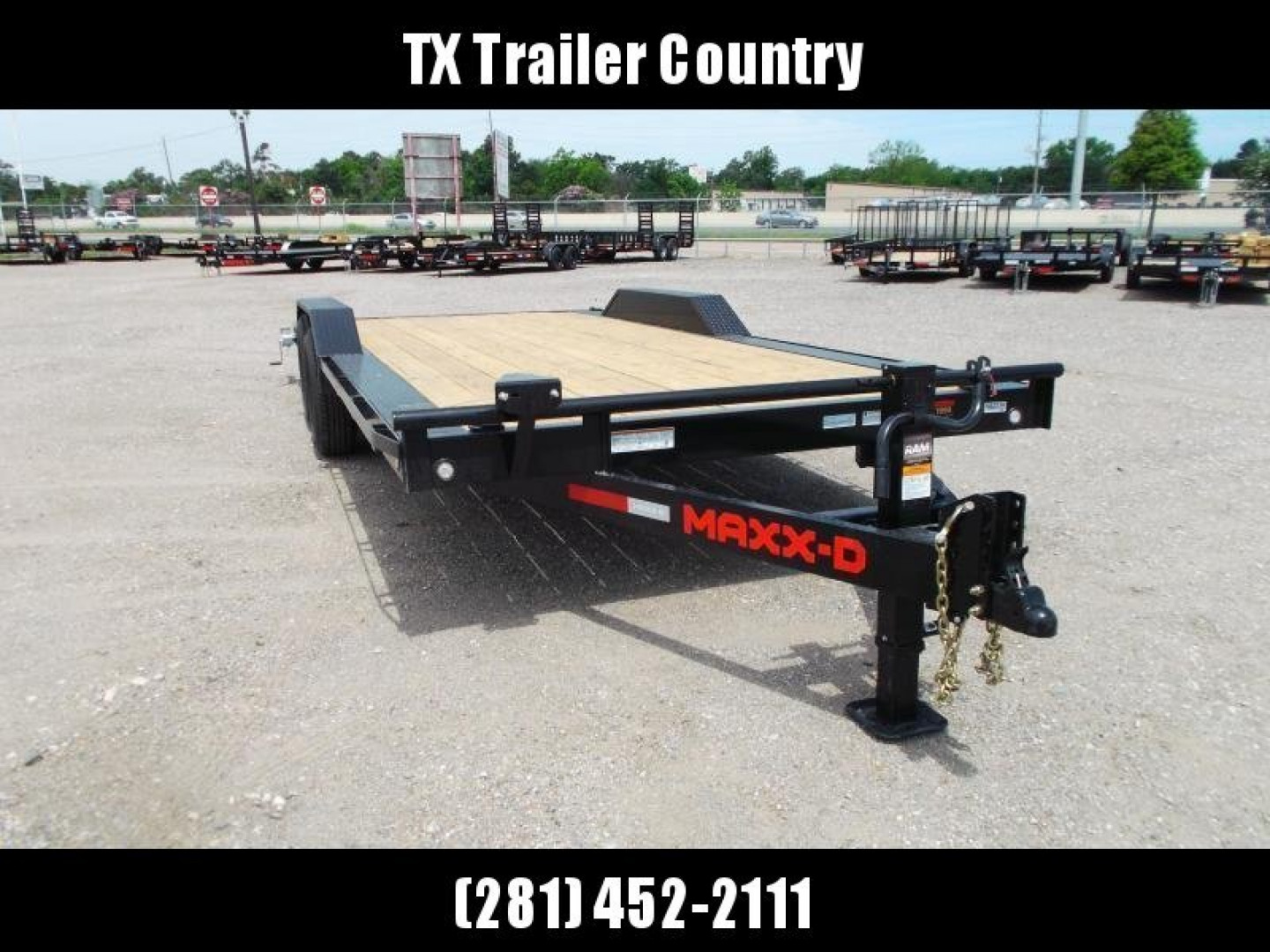New 2025 MAXXD 102x20 H5X 10K Car Hauler / Racing Trailer / Flatbed / Equipment Hauler / Drive Over Fenders / 5200# Axles / Powder Coated / LEDs / 5ft Stand Up Equipment Ramps