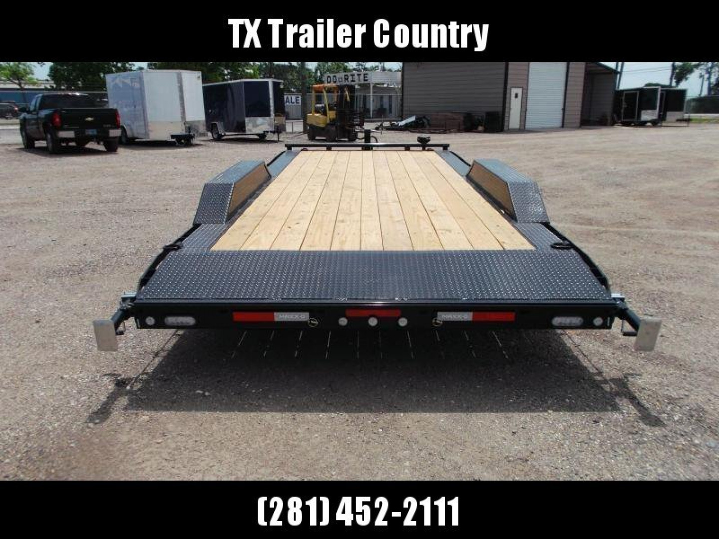New 2025 MAXXD 102x20 H5X 10K Car Hauler / Racing Trailer / Flatbed / Equipment Hauler / Drive Over Fenders / 5200# Axles / Powder Coated / LEDs / 5ft Stand Up Equipment Ramps