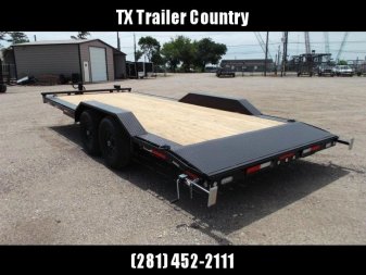New 2025 MAXXD 102x20 H5X 10K Car Hauler / Racing Trailer / Flatbed / Equipment Hauler / Drive Over Fenders / 5200# Axles / Powder Coated / LEDs / 5ft Stand Up Equipment Ramps