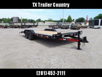 New 2025 MAXXD 102x20 H5X 10K Car Hauler / Racing Trailer / Flatbed / Equipment Hauler / Drive Over Fenders / 5200# Axles / Powder Coated / LEDs / 5ft Stand Up Equipment Ramps