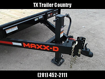 New 2025 Maxxd 102x24 10K H5X Car Hauler / Flatbed Trailer / Equipment Hauler / Powder Coated / 5200# Axles / Drive Over Fenders / 5ft Stow Away C-Channel Ramps