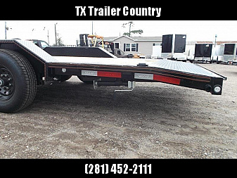 New 2025 Maxxd 102x24 10K H5X Car Hauler / Flatbed Trailer / Equipment Hauler / Powder Coated / 5200# Axles / Drive Over Fenders / 5ft Stow Away C-Channel Ramps