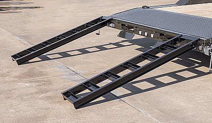 New 2025 Maxxd 102x24 10K H5X Car Hauler / Flatbed Trailer / Equipment Hauler / Powder Coated / 5200# Axles / Drive Over Fenders / 5ft Stow Away C-Channel Ramps