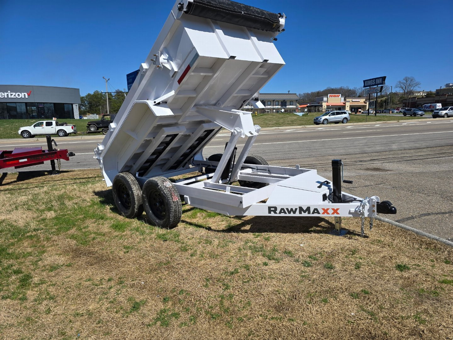 New 2025 RawMaxx SDX 7K 5X10 5" 16 O/C RMPS ADJ COUPLER 7K Dump Trailer