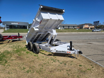 New 2025 RawMaxx SDX 7K 5X10 5" 16 O/C RMPS ADJ COUPLER 7K Dump Trailer