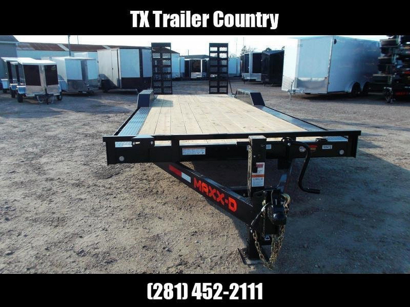 New 2025 MAXXD 102x24 14K H6X Car Hauler / Flatbed Trailer / Equipment Hauler / Powder Coated / 7K Axles / Drive Over Fenders / 5ft Stand Up Equipment Ramps