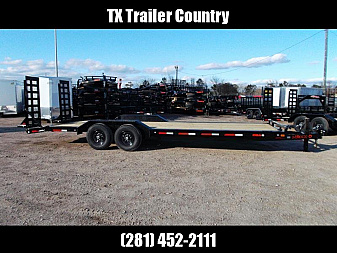 New 2025 MAXXD 102x24 14K H6X Car Hauler / Flatbed Trailer / Equipment Hauler / Powder Coated / 7K Axles / Drive Over Fenders / 5ft Stand Up Equipment Ramps
