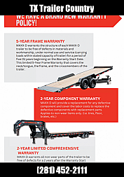 New 2025 MAXXD 102x24 14K H6X Car Hauler / Flatbed Trailer / Equipment Hauler / Powder Coated / 7K Axles / Drive Over Fenders / 5ft Stand Up Equipment Ramps