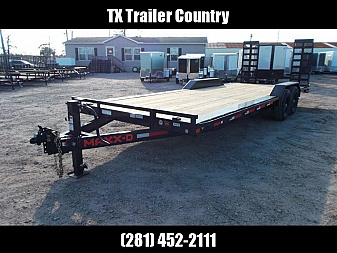 New 2025 MAXXD 102x24 14K H6X Car Hauler / Flatbed Trailer / Equipment Hauler / Powder Coated / 7K Axles / Drive Over Fenders / 5ft Stand Up Equipment Ramps