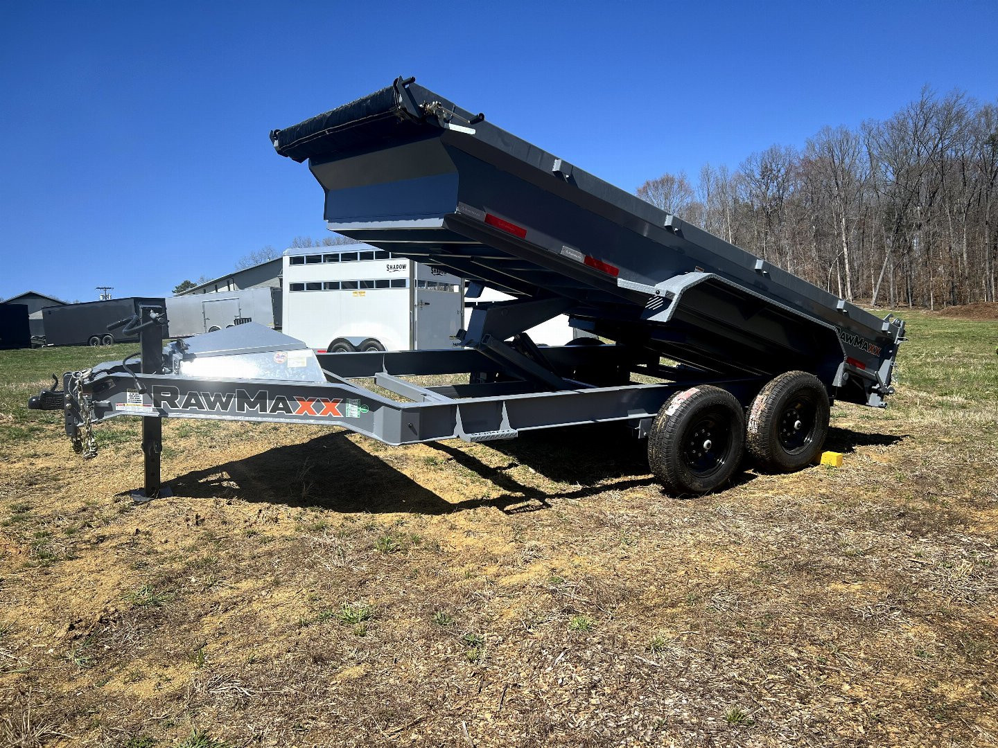 New 2025 RawMaxx GDX 14K 83X14 19" SIDES 16 OC 8" 8GA Dump Trailer