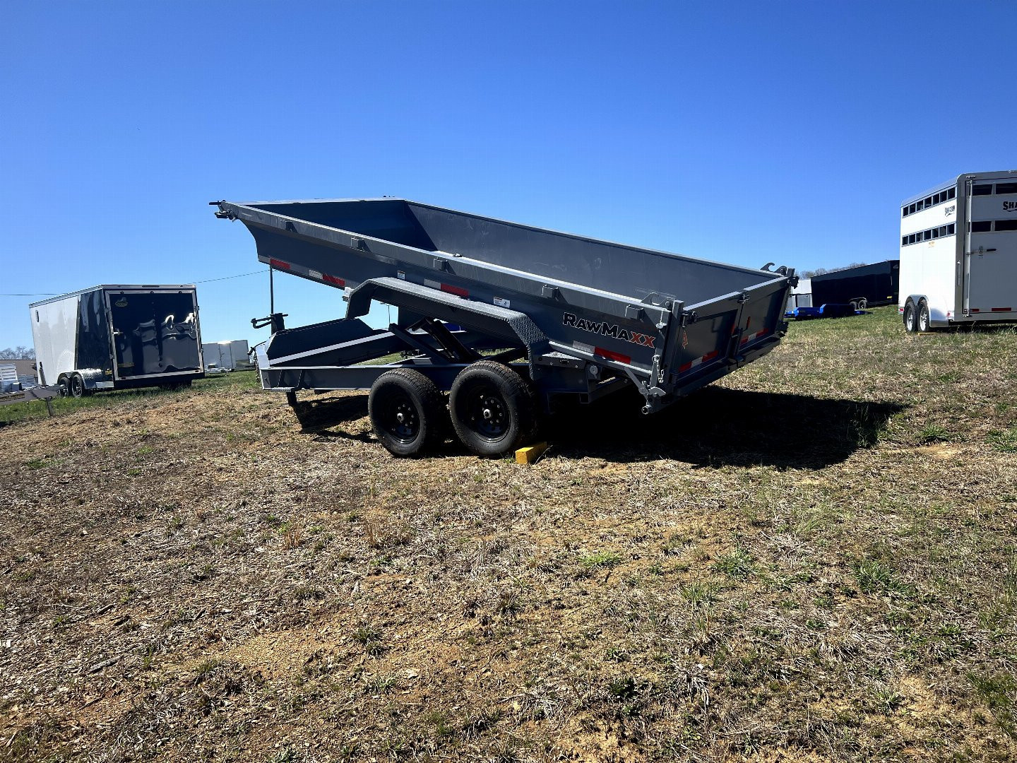 New 2025 RawMaxx GDX 14K 83X14 19" SIDES 16 OC 8" 8GA Dump Trailer