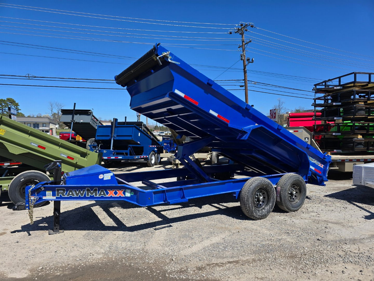 New 2025 RawMaxx GDX 14K 83X14 19" SIDES 16 OC 8" 8GA Dump Trailer