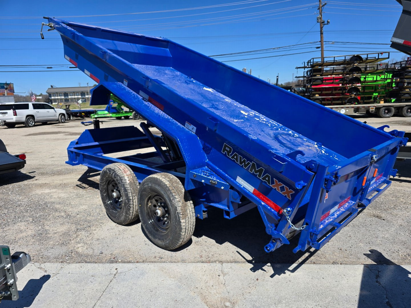 New 2025 RawMaxx GDX 14K 83X14 19" SIDES 16 OC 8" 8GA Dump Trailer