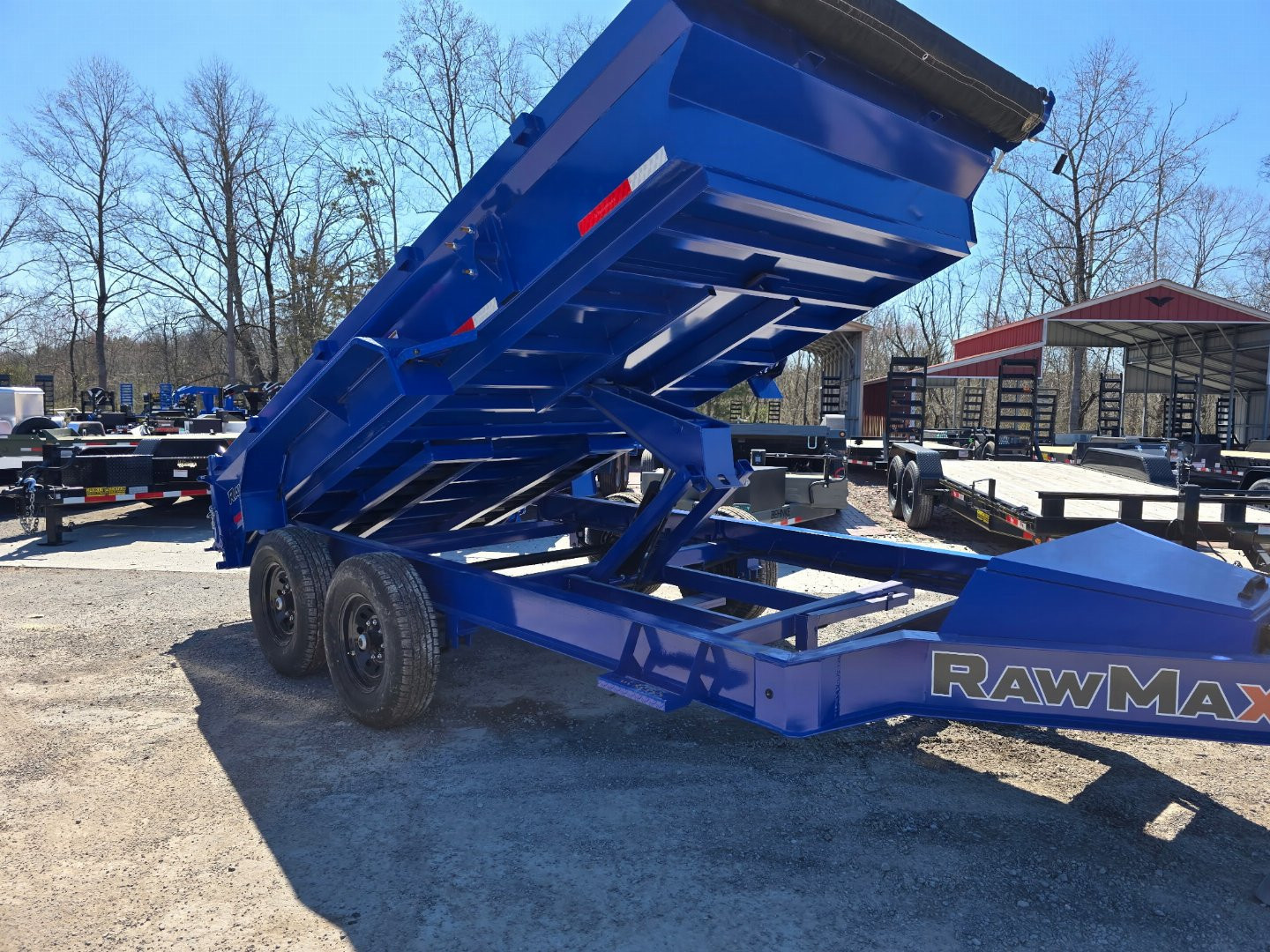 New 2025 RawMaxx GDX 14K 83X14 19" SIDES 16 OC 8" 8GA Dump Trailer