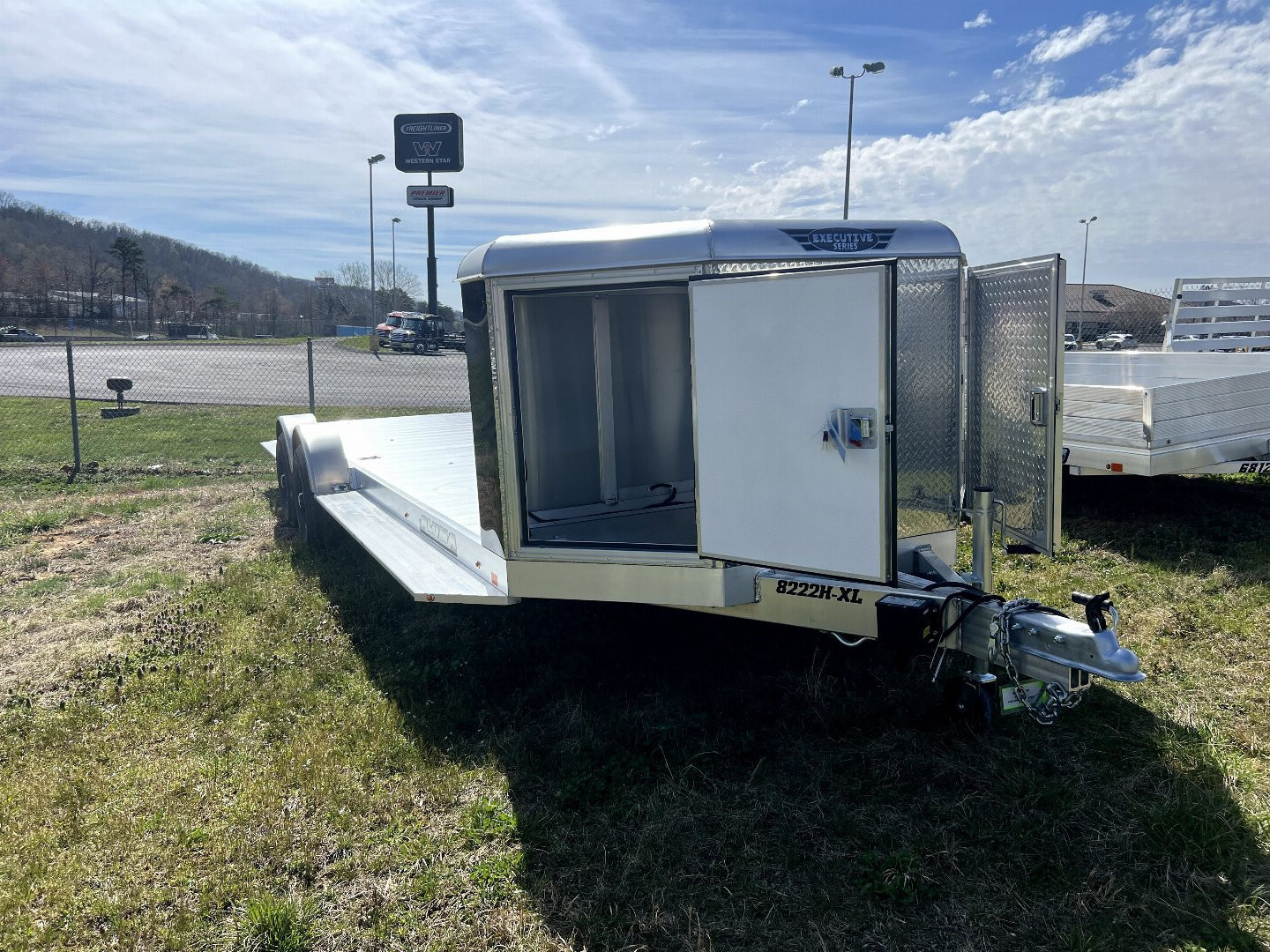 New 2025 Aluma 8222H-XL-TA-EL-R-RTD BLACK BX Utility Trailer