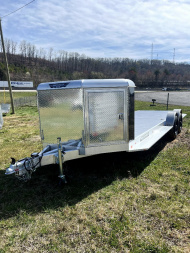 New 2025 Aluma 8222H-XL-TA-EL-R-RTD BLACK BX Utility Trailer