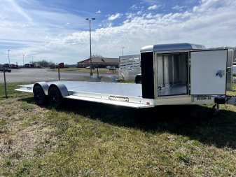 New 2025 Aluma 8222H-XL-TA-EL-R-RTD BLACK BX Utility Trailer