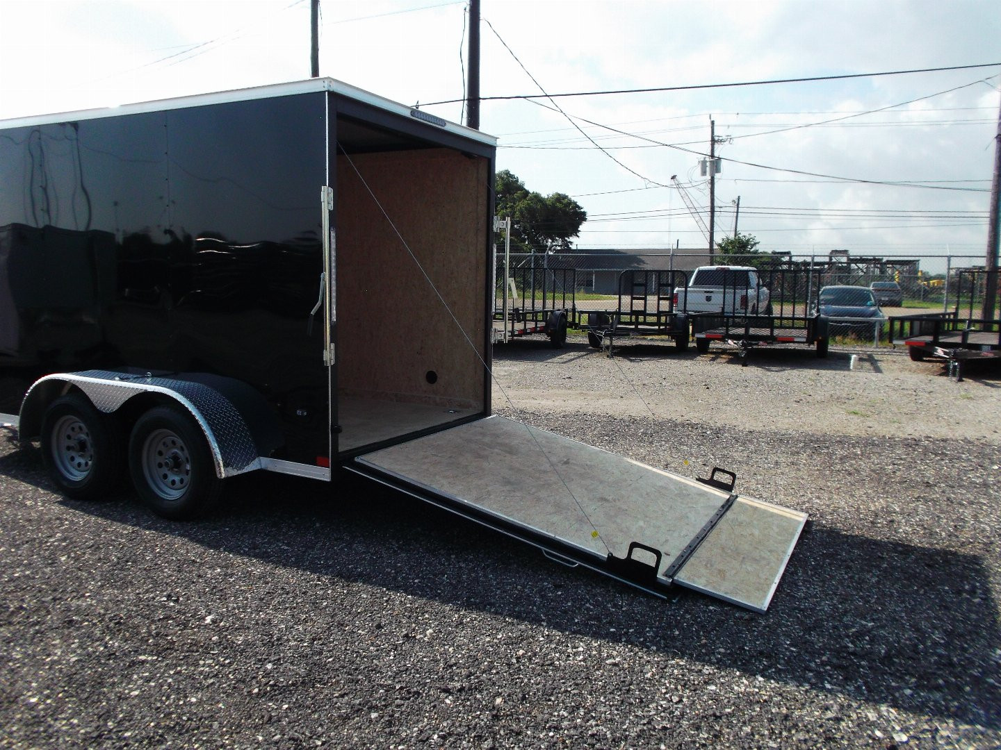 New 2025 COVERED WAGON TRAILERS 6x12 TA Cargo Trailer / Enclosed Trailer / 6'6" Interior / Extra Wide Ramp / RV Side Door / LEDs / .030 Black Semi-Screwless Exterior