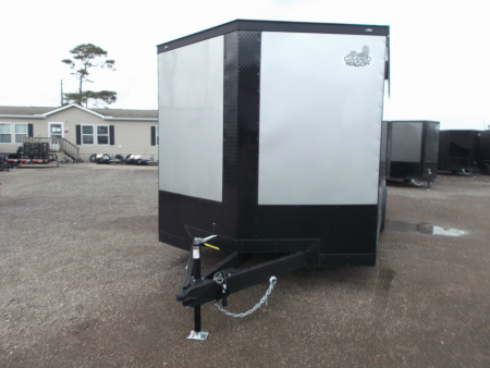 New 2025 Covered Wagon Trailers 8.5x24 Cargo / Enclosed Trailer / Race Trailer / 7ft Interior / 5200# Axles / Black Out Package / Silver .030 Semi- Screwless Exterior / Extra Wide Ramp / 48" RV Side Door / RV Step