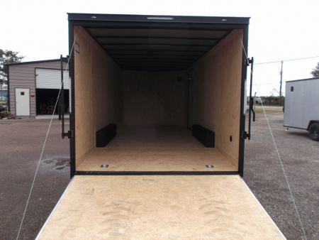 New 2025 Covered Wagon Trailers 8.5x24 Cargo / Enclosed Trailer / Race Trailer / 7ft Interior / 5200# Axles / Black Out Package / Silver .030 Semi- Screwless Exterior / Extra Wide Ramp / 48" RV Side Door / RV Step