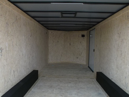 New 2025 Covered Wagon Trailers 8.5x24 Cargo / Enclosed Trailer / Race Trailer / 7ft Interior / 5200# Axles / Black Out Package / Silver .030 Semi- Screwless Exterior / Extra Wide Ramp / 48" RV Side Door / RV Step