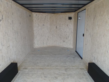 New 2025 Covered Wagon Trailers 8.5x24 Cargo / Enclosed Trailer / Race Trailer / 7ft Interior / 5200# Axles / Black Out Package / Silver .030 Semi- Screwless Exterior / Extra Wide Ramp / 48" RV Side Door / RV Step