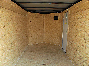 New 2025 COVERED WAGON TRAILERS 5x8 Cargo Trailer / Enclosed Cargo Trailer / Ramp / RV Side Door / Bed Lined Tongue and Frame / .030 White Semi-Screwless Exterior