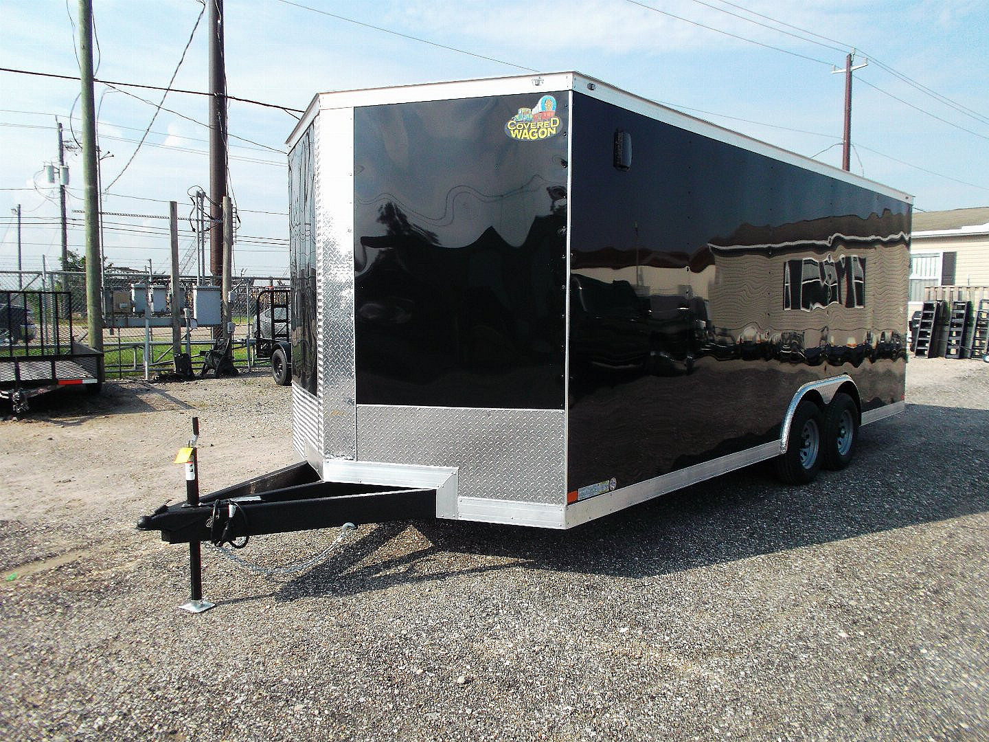 New 2025 COVERED WAGON TRAILERS 8.5x20 Cargo / Enclosed Trailer / 7'6" Interior / 5200# Axles / 48" RV Side Door / 60" Triple Tube Tongue / .080 Black Semi Screwless Exterior / Extra Wide Ramp