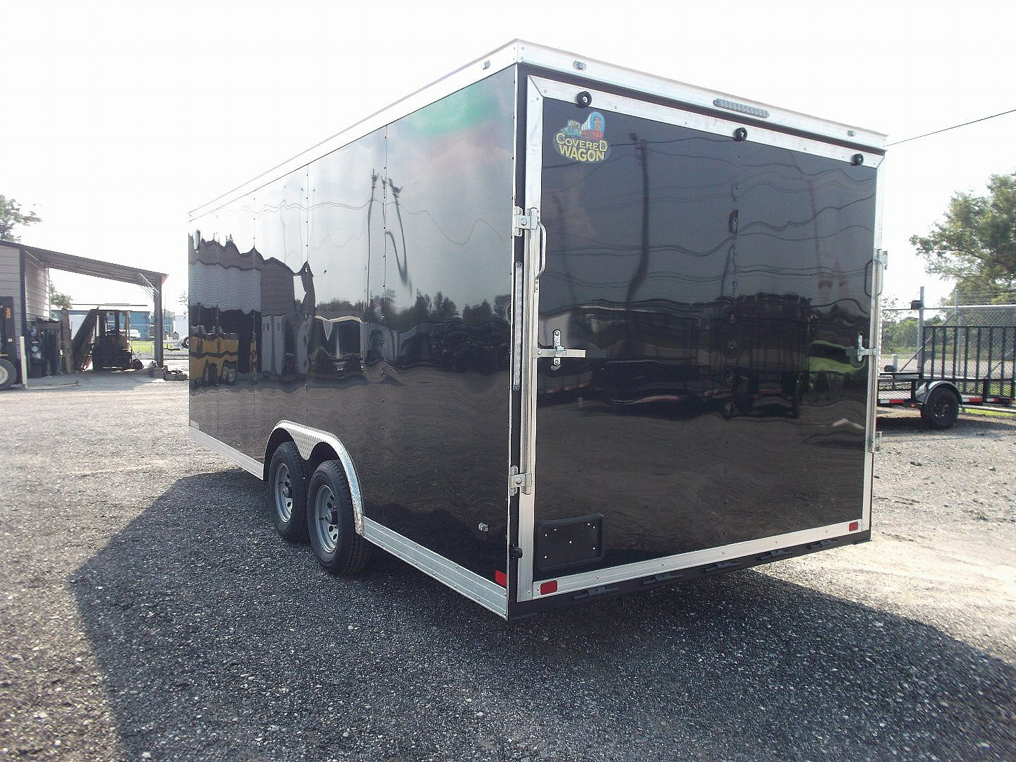 New 2025 COVERED WAGON TRAILERS 8.5x20 Cargo / Enclosed Trailer / 7'6" Interior / 5200# Axles / 48" RV Side Door / 60" Triple Tube Tongue / .080 Black Semi Screwless Exterior / Extra Wide Ramp