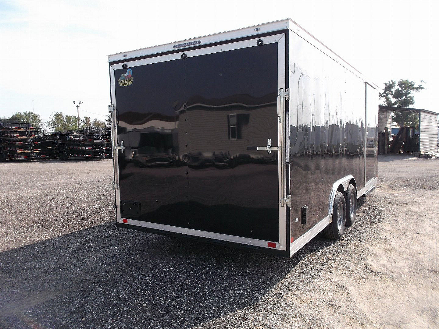 New 2025 COVERED WAGON TRAILERS 8.5x20 Cargo / Enclosed Trailer / 7'6" Interior / 5200# Axles / 48" RV Side Door / 60" Triple Tube Tongue / .080 Black Semi Screwless Exterior / Extra Wide Ramp