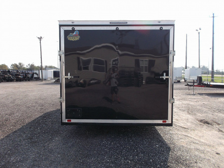 New 2025 COVERED WAGON TRAILERS 8.5x20 Cargo / Enclosed Trailer / 7'6" Interior / 5200# Axles / 48" RV Side Door / 60" Triple Tube Tongue / .080 Black Semi Screwless Exterior / Extra Wide Ramp