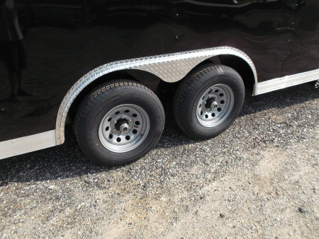 New 2025 COVERED WAGON TRAILERS 8.5x20 Cargo / Enclosed Trailer / 7'6" Interior / 5200# Axles / 48" RV Side Door / 60" Triple Tube Tongue / .080 Black Semi Screwless Exterior / Extra Wide Ramp