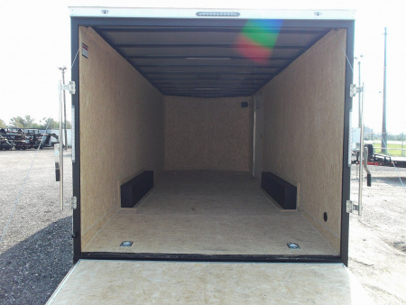 New 2025 COVERED WAGON TRAILERS 8.5x20 Cargo / Enclosed Trailer / 7'6" Interior / 5200# Axles / 48" RV Side Door / 60" Triple Tube Tongue / .080 Black Semi Screwless Exterior / Extra Wide Ramp