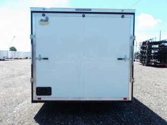 New 2025 COVERED WAGON TRAILERS 8.5x20 Cargo / Enclosed Trailer / Car Hauler / 7ft Interior Height / Extra Wide Ramp / 5200# Axles / LEDs / .030 White Semi-Screwless Exterior / 48" RV Side Door / 60" Triple Tube Tongue