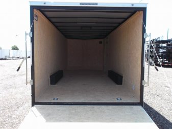 New 2025 COVERED WAGON TRAILERS 8.5x20 Cargo / Enclosed Trailer / Car Hauler / 7ft Interior Height / Extra Wide Ramp / 5200# Axles / LEDs / .030 White Semi-Screwless Exterior / 48" RV Side Door / 60" Triple Tube Tongue