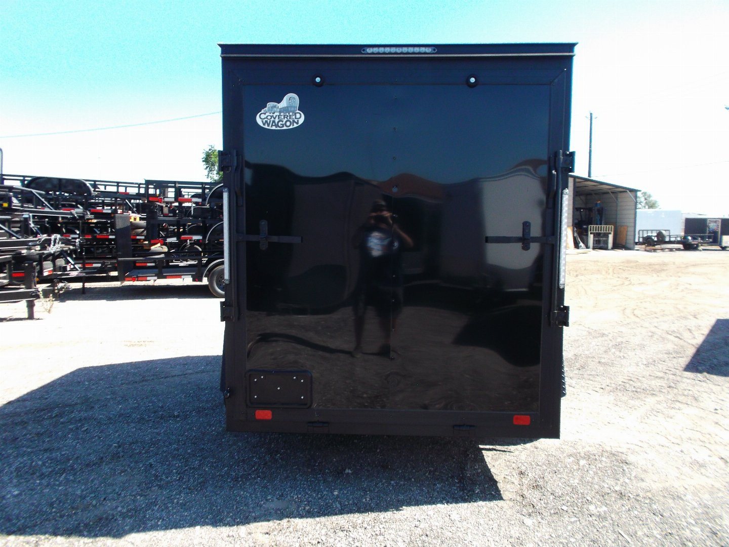 New 2025 COVERED WAGON TRAILERS 6x10 Single Axle Cargo / Enclosed Trailer / 6'6" Interior Height / Extra Wide Ramp Gate / RV Side Door / LEDs / .030 Black Semi-Screwless Exterior / Black Out Package