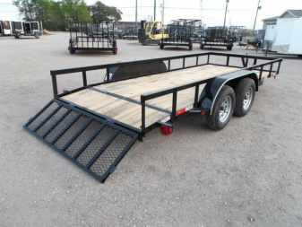 New 2025 Longhorn Trailers 83x16 TA Utility Trailer / ATV Trailer / UTV Trailer / 2ft Dovetail / 2ft Ramp Gate