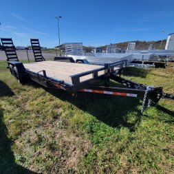 New 2024 P & T Trailers 14K 17+3, black; wood Car Hauler