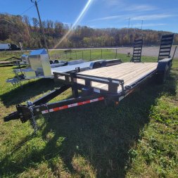 New 2024 P & T Trailers 14K 17+3, black; wood Car Hauler