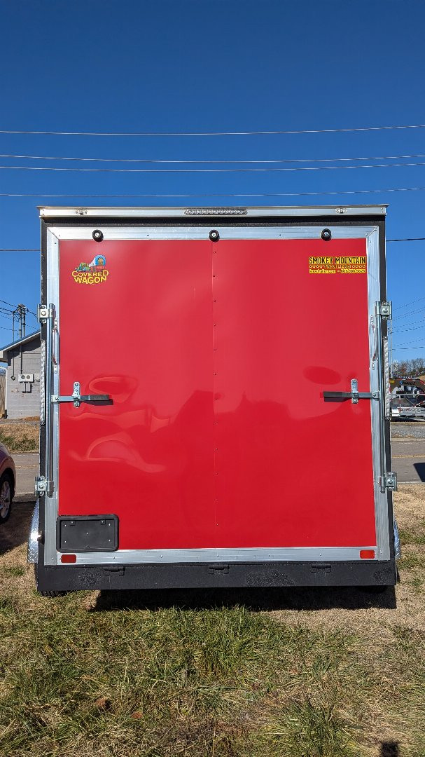 New 2025 Covered Wagon Trailers 7X12 7' D RINGS BAR LOCK Cargo / Enclosed Trailer