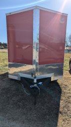 New 2025 Covered Wagon Trailers 7X12 7' D RINGS BAR LOCK Cargo / Enclosed Trailer