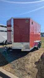 New 2025 Covered Wagon Trailers 7X12 7' D RINGS BAR LOCK Cargo / Enclosed Trailer