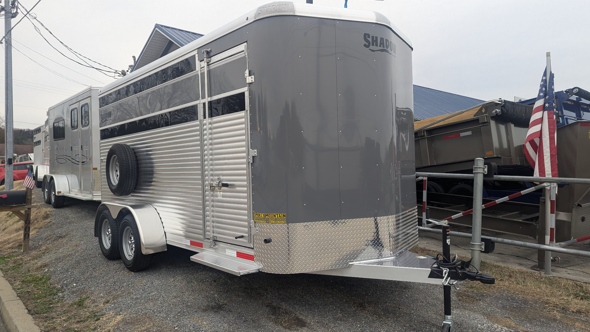 New 2025 Shadow RANCHER 16' STOCK W/PLEXI & MATS Stock / Stock Combo Trailer