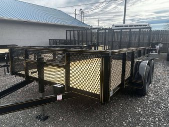 New 2025 P & T Trailers 7K 82X12 LEAF Utility Trailer