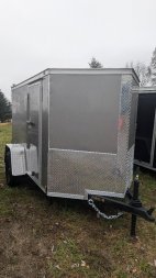 New 2025 Covered Wagon Trailers 5X8 D/D SIDE DOOR BAR LOCK Cargo / Enclosed Trailer